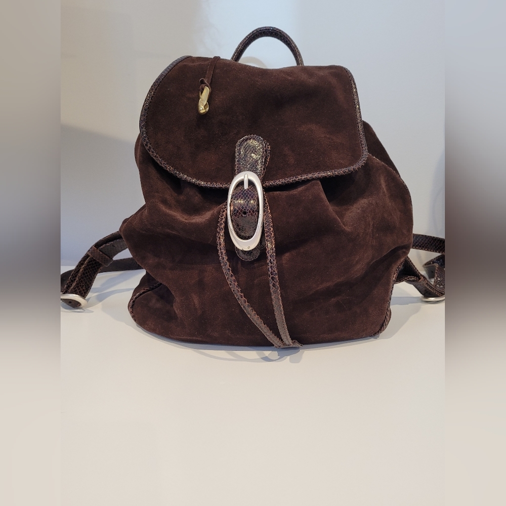 Vintage Paco Celeste leather and snake skin backpack RARE FIND!!